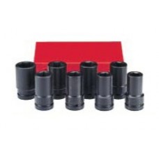 1" Набор головок 6-гр. ударных глубоких 8 пр. (15/16"-1-5/8") (8081DS)