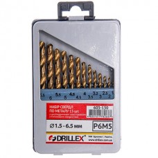 Набор сверл по металлу Р6М5 13шт. титан 1,5-6,5мм