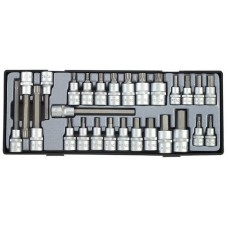 3/8", 1/2" Набор головок-бит 6-гр. (HEX) и Spline 27 пр. (T4281)