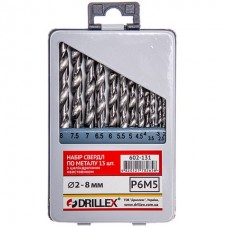 Набор сверл по металлу Р6М5 13шт. 2,0-8,0мм