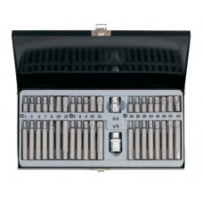 3/8 и 1/2 Набор бит 6-гр., Torx, Spline 42 пр. (металлический кейс) (4421)