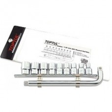 Набор головок 1/2" 8-22мм на планке + Г-обр. вороток