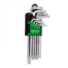 Набор Г-обр. ключей TORX T10-T50 9ед. длинных с отверстием и шаром