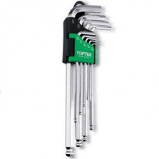 Набор дюймовых Г-обр.шестигранников с шаром 1/16-3/8 9ед.