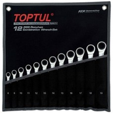 Набор ключей комбинированных с трещоткой 8-19мм в сумке 12ед.