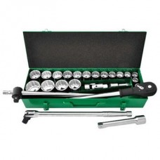 Набор инструмента дюймового 3/4" 24ед. (12-гр.) metal case