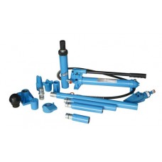 Набор гидроцилиндров и насадок для кузовных работ с насосом 10 т (пластиковый кейс на роликах)