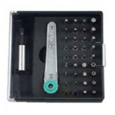 Набор бит SL,PH,PZ,TX,TH,HX + трещет. мини, держат. 38 ед. (шт.)