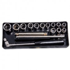 Набор торцевых головок № 7 (8~15, 17, 19, 22мм+шарнир, 2 удлинителя, вороток) (Чернигов)