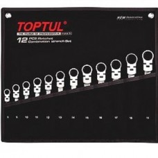 Набор ключей комбинированных с трещоткой и шарниром 8-19мм в сумке 12ед.