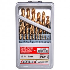 Набор сверл по металлу Р6М5 25шт. титан 1,0-13,0мм