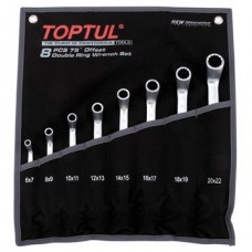 Набор накидных ключей 6-24мм (угол 45°) 8ед. (черный чехол)