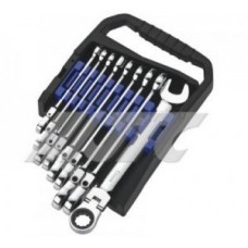 Набор рожково-накидных ключей шарнирных с трещеткой 9 ед. (шт.)