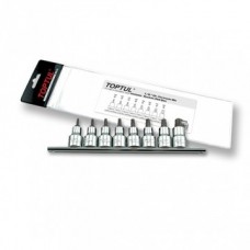 Набор бит пятигранных 1/4" TORX T8-T40 с отверстием 8ед.